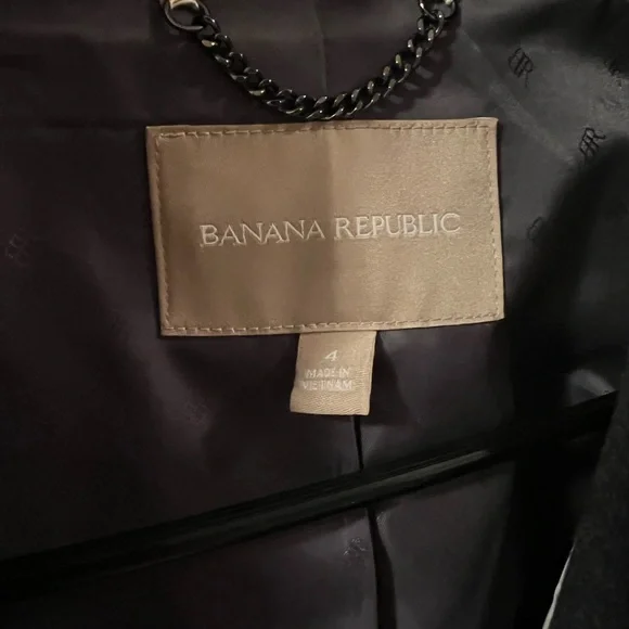 Banana Republic Dark Gray Women’s Peacoat - Picture 3 of 3